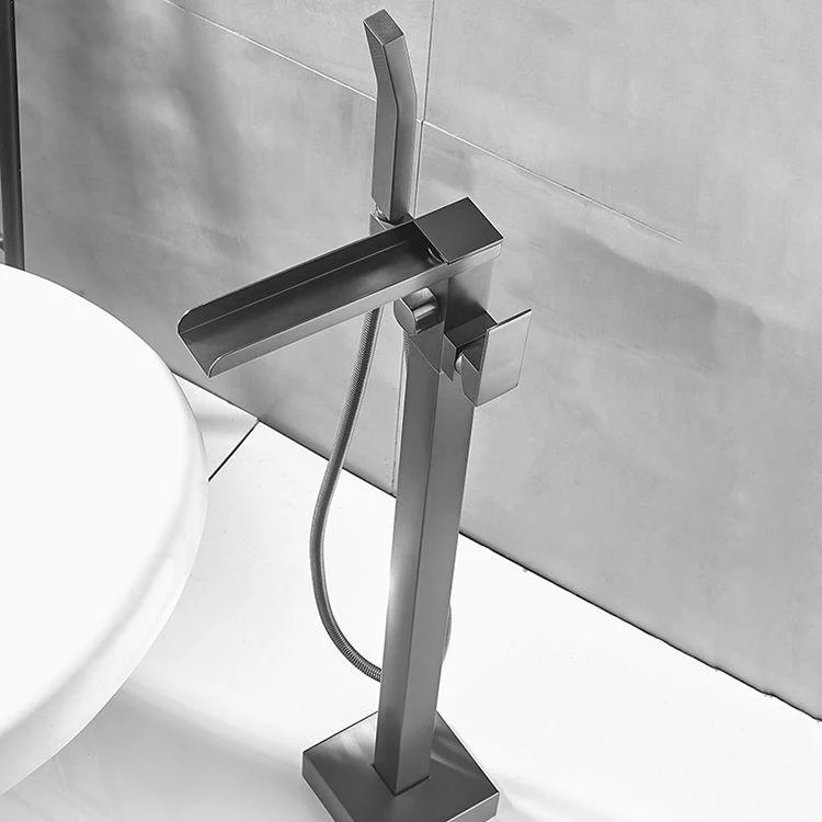 Modern Freestanding Bathtub Tap Copper with Hose Freestanding Tub Fillers -Bathlova