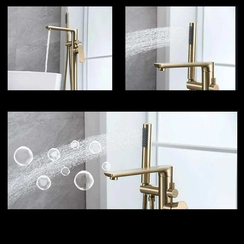 Modern Freestanding Bathtub Tap Free Copper Standing Tub Filler Tap -Bathlova