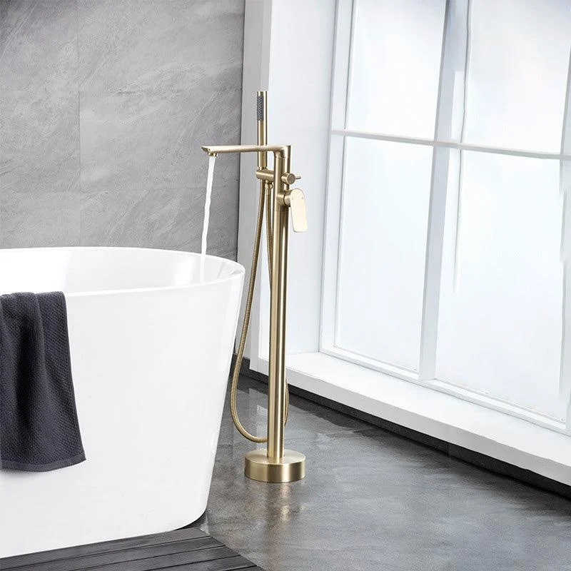 Modern Freestanding Bathtub Tap Free Copper Standing Tub Filler Tap -Bathlova