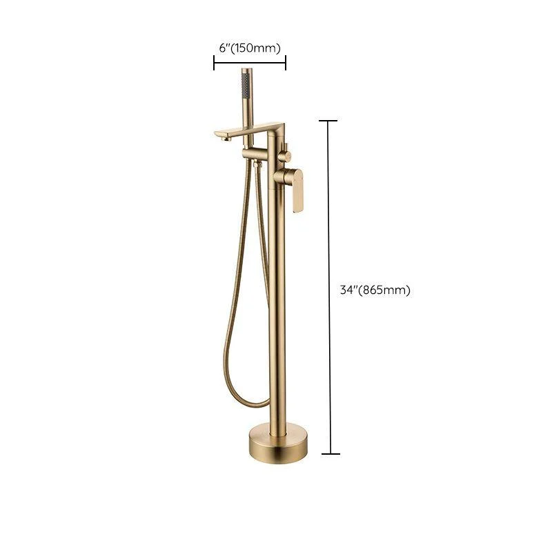 Modern Freestanding Bathtub Tap Free Copper Standing Tub Filler Tap -Bathlova