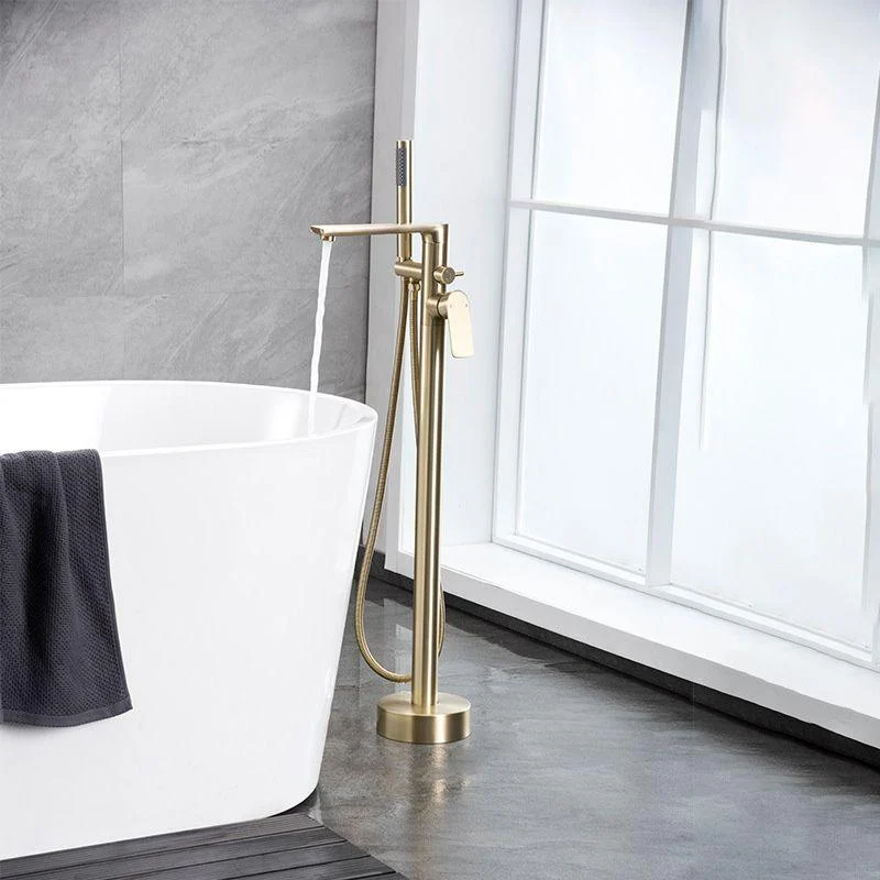Modern Freestanding Bathtub Tap Free Copper Standing Tub Filler Tap -Bathlova