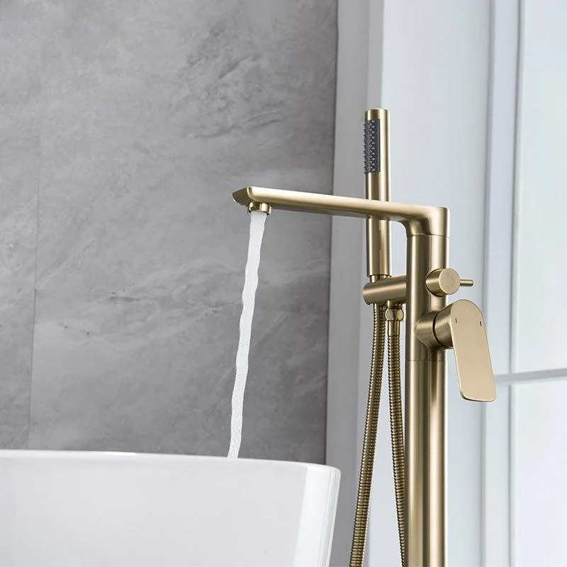 Modern Freestanding Bathtub Tap Free Copper Standing Tub Filler Tap -Bathlova