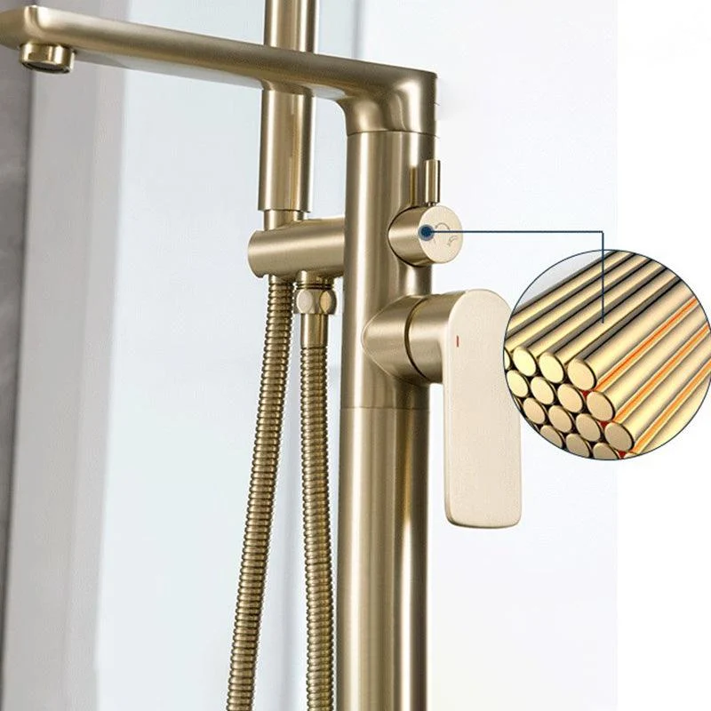 Modern Freestanding Bathtub Tap Free Copper Standing Tub Filler Tap -Bathlova