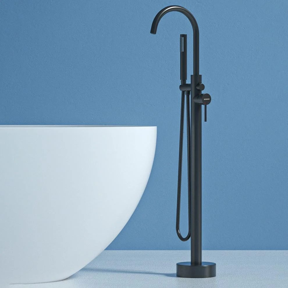 Modern Freestanding Bathtub Tap One Handle Copper Freestanding Tub Filler Trim -Bathlova