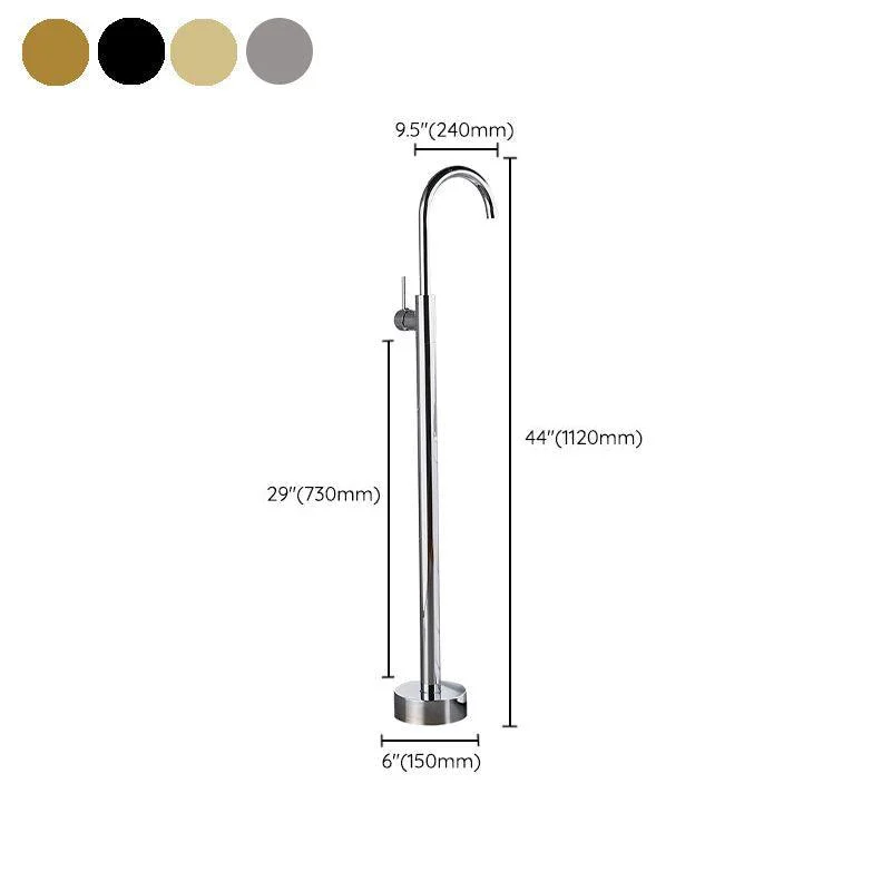 Modern Freestanding Bathtub Tap One Handle Freestanding Tub Filler Trim -Bathlova