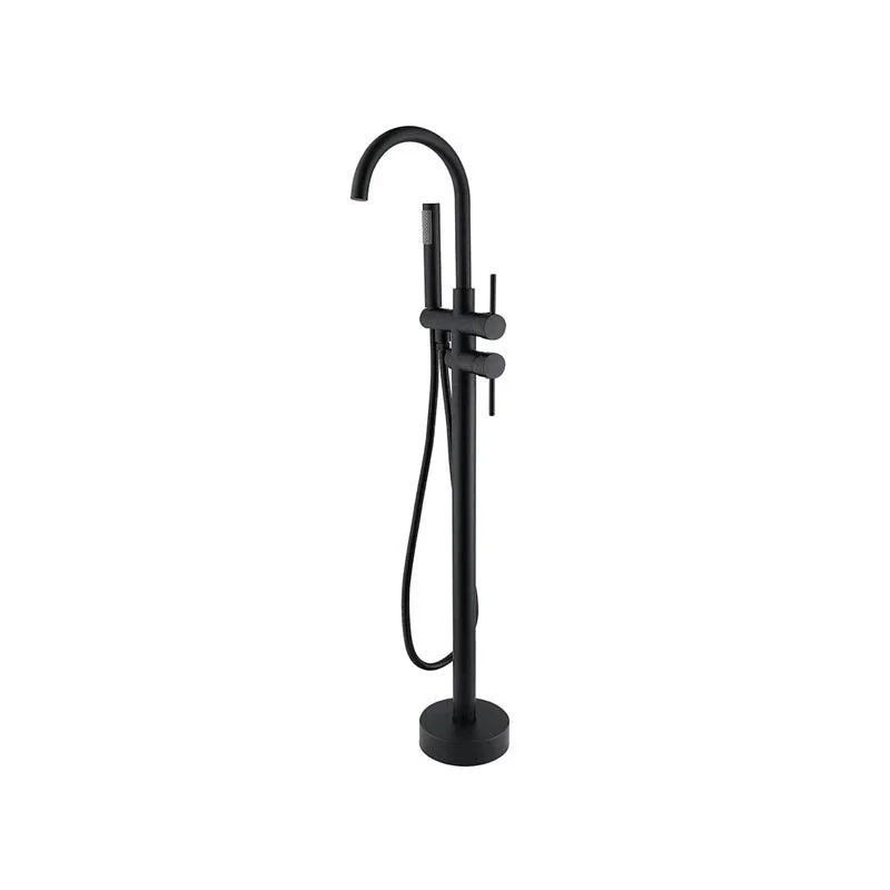 Modern Freestanding Tap Copper with Risers and Handheld Shower Tub Tap -Bathlova