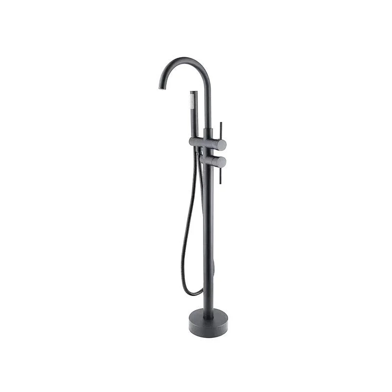 Modern Freestanding Tap Copper with Risers and Handheld Shower Tub Tap -Bathlova