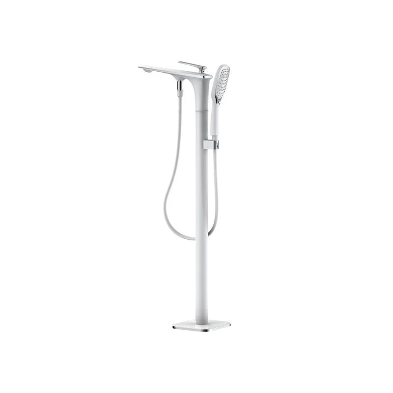 Modern Freestanding Tap Copper with Risers and Handheld Shower Tub Tap -Bathlova