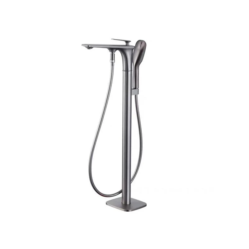 Modern Freestanding Tap Copper with Risers and Handheld Shower Tub Tap -Bathlova