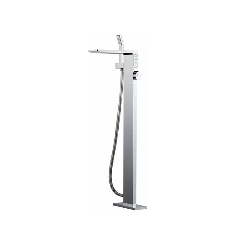 Modern Freestanding Tap Copper with Risers and Handheld Shower Tub Tap -Bathlova