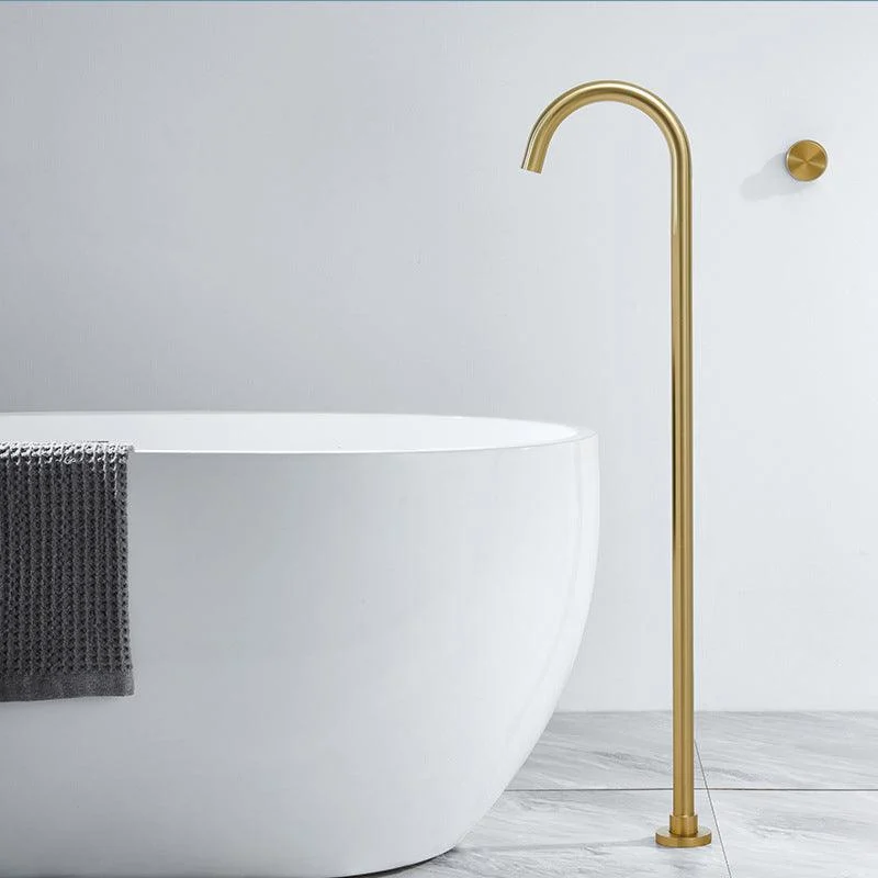 Modern Freestanding Tub Filler Brass 1-Handle Floor Mounted Freestanding Bathtub Tap -Bathlova