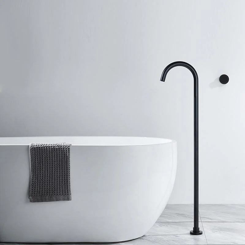 Modern Freestanding Tub Filler Brass 1-Handle Floor Mounted Freestanding Bathtub Tap -Bathlova