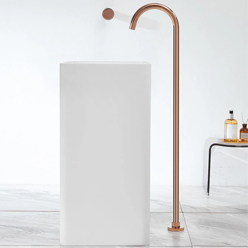 Modern Freestanding Tub Filler Brass 1-Handle Floor Mounted Freestanding Bathtub Tap -Bathlova