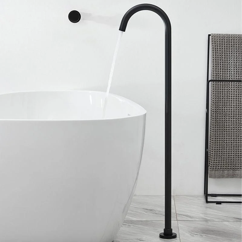 Modern Freestanding Tub Filler Brass 1-Handle Floor Mounted Freestanding Bathtub Tap -Bathlova