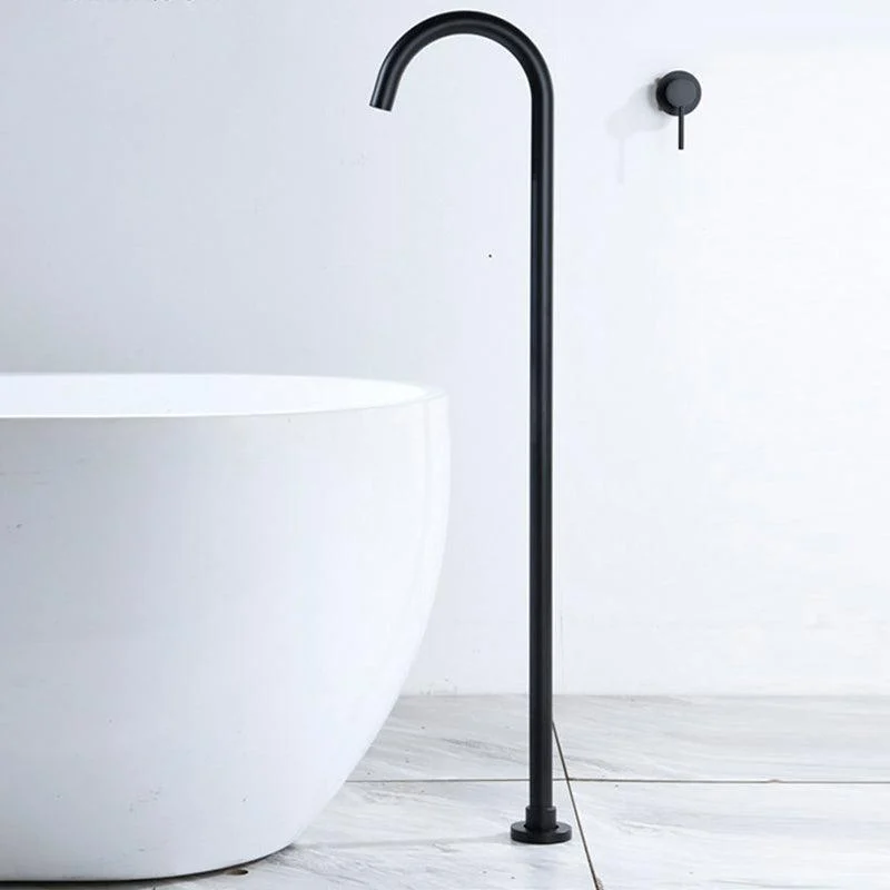 Modern Freestanding Tub Filler Brass 1-Handle Floor Mounted Freestanding Bathtub Tap -Bathlova