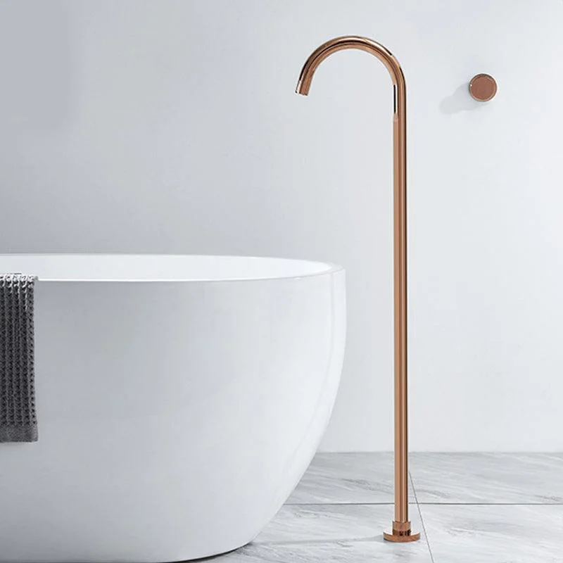 Modern Freestanding Tub Filler Brass 1-Handle Floor Mounted Freestanding Bathtub Tap -Bathlova