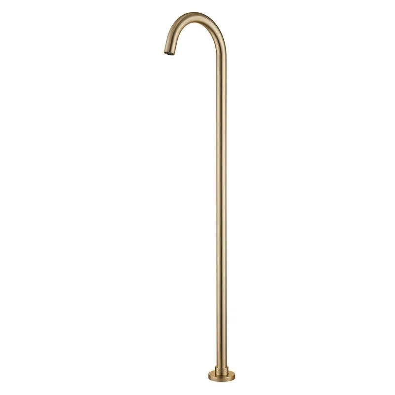 Modern Freestanding Tub Filler Copper Trim Floor Mounted Tub Filler -Bathlova