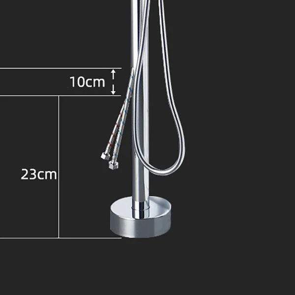 Modern Freestanding Tub Filler Trim Brass Floor Mounted Freestanding Bathtub Tap -Bathlova