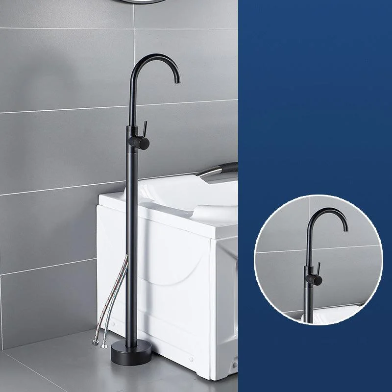 Modern Freestanding Tub Filler Trim Brass Floor Mounted Freestanding Bathtub Tap -Bathlova