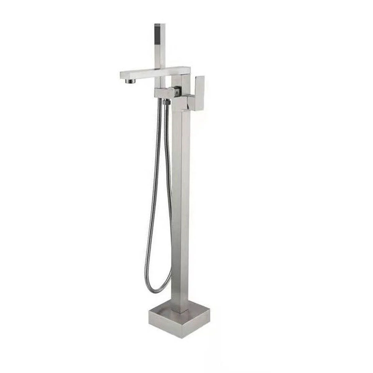 Modern Freestanding Tub Filler Trim Brass Floor Mounted with Risers Freestanding Tap -Bathlova