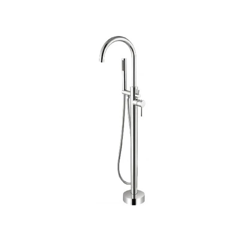 Modern Freestanding Tub Filler Trim Copper with Hand Shower Floor Mount Tub Filler -Bathlova