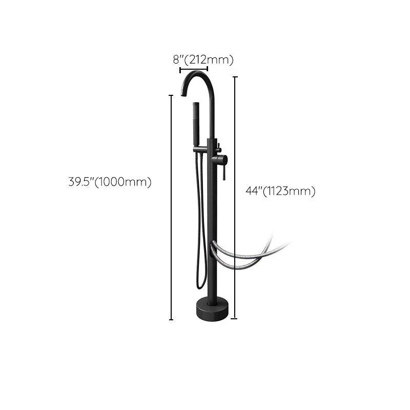 Modern Freestanding Tub Filler with 2 Handles Floor Mounted Bathroom Tap -Bathlova