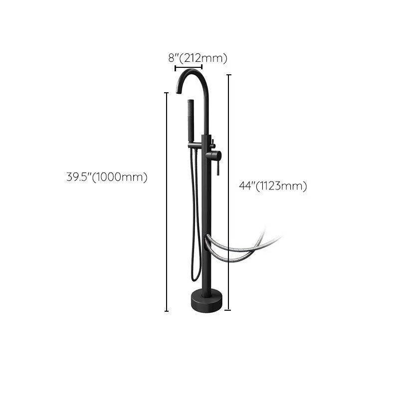 Modern Freestanding Tub Filler with 2 Handles Floor Mounted Bathroom Tap -Bathlova