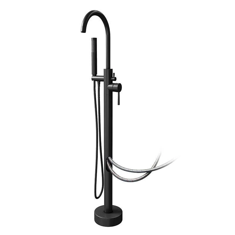 Modern Freestanding Tub Filler with 2 Handles Floor Mounted Bathroom Tap -Bathlova