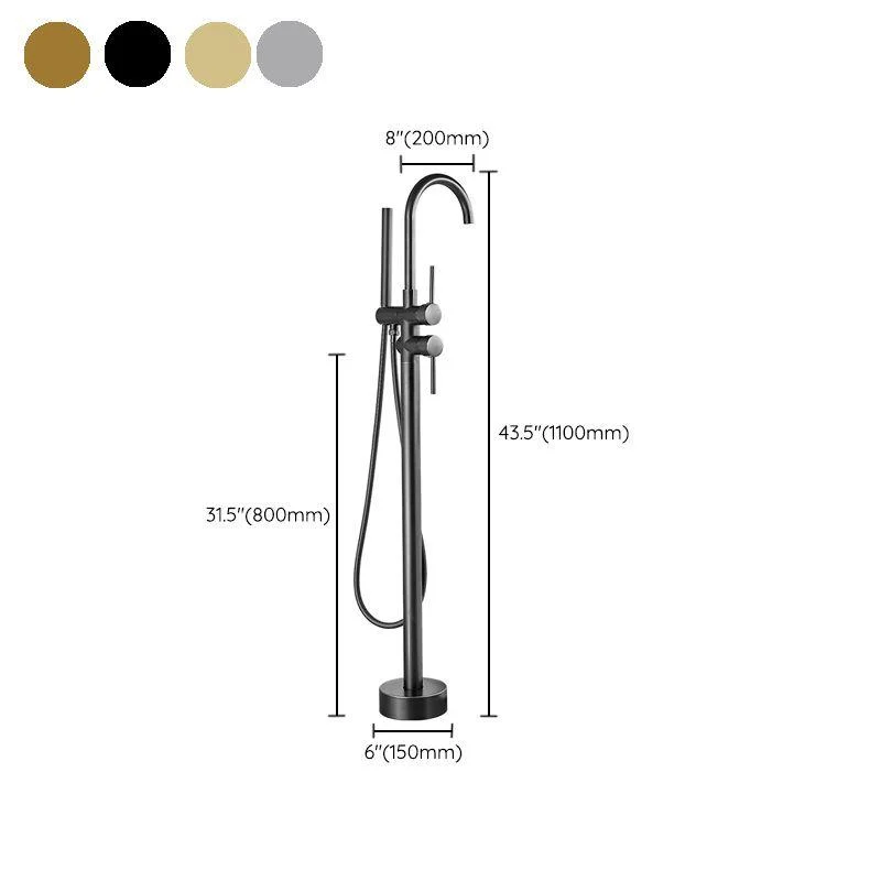 Modern Freestanding Tub Fillers Copper Freestanding Bathtub Tap -Bathlova