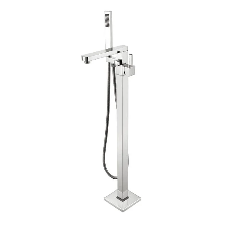 Modern Freestanding Tub Tap Copper One Handle Floor Mounted Freestanding Bathtub Tap -Bathlova