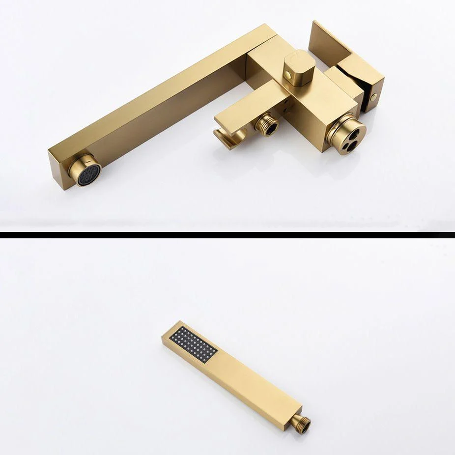 Modern Freestanding Tub Tap Copper One Handle Floor Mounted Freestanding Bathtub Tap -Bathlova