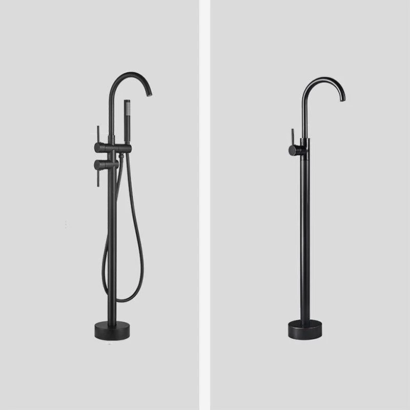 Modern Freestanding Tub Tap Floor Mounted Lever Freestanding Tub Filler Trim -Bathlova