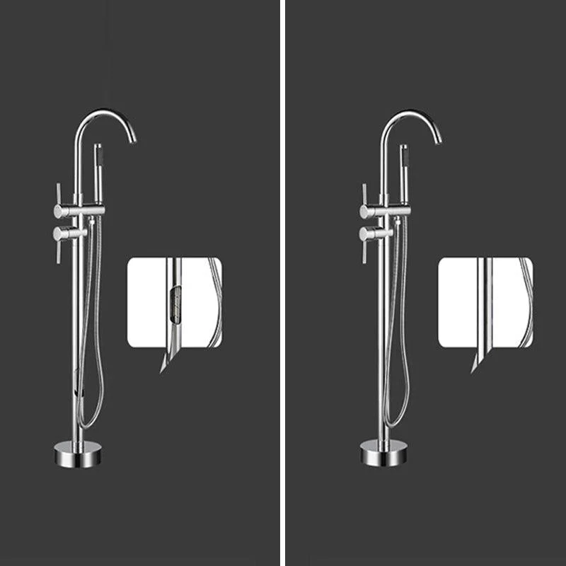 Modern Freestanding Tub Tap Floor Mounted Lever Freestanding Tub Filler Trim -Bathlova