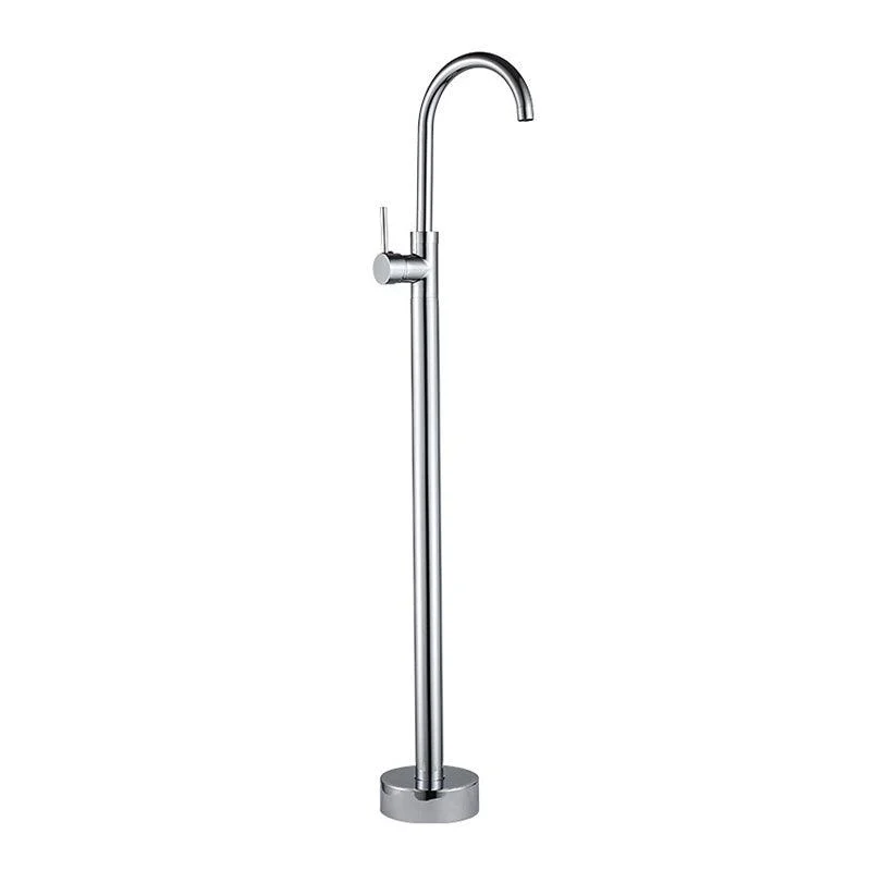 Modern Freestanding Tub Tap Floor Mounted Lever Freestanding Tub Filler Trim -Bathlova