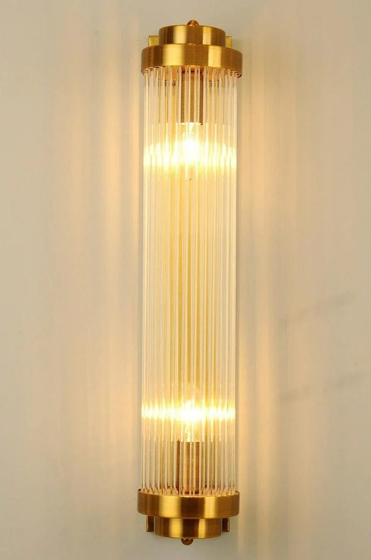 Modern Glass Column Wall Sconce -Bathlova