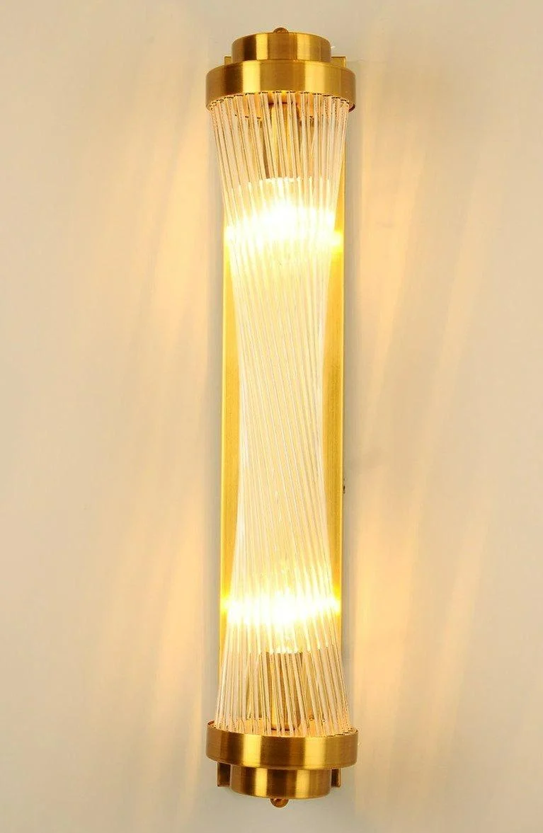 Modern Glass Column Wall Sconce -Bathlova