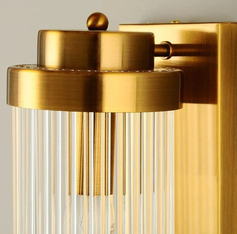 Modern Glass Column Wall Sconce -Bathlova