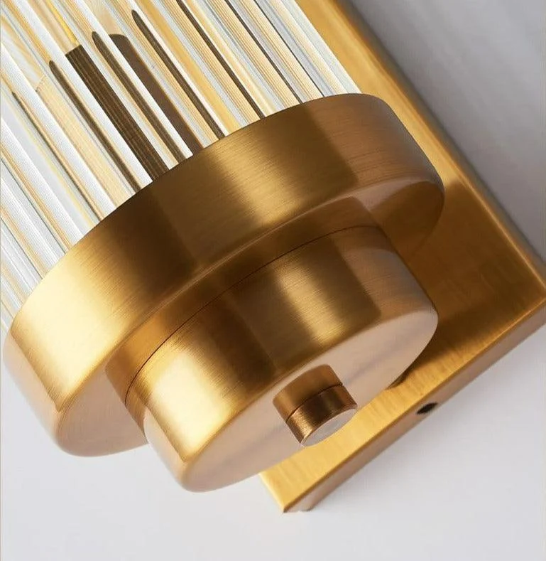 Modern Glass Column Wall Sconce -Bathlova