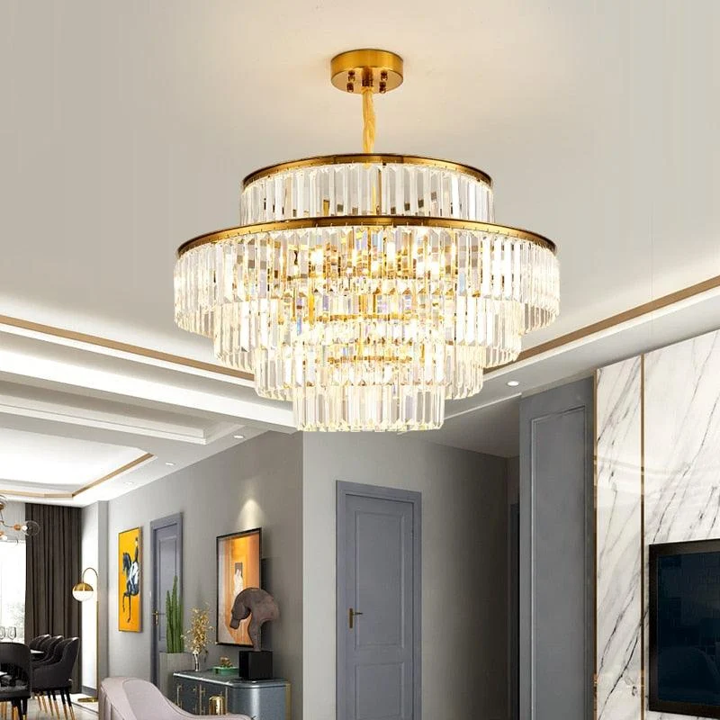 Modern Glass Crystal Chandelier -Bathlova