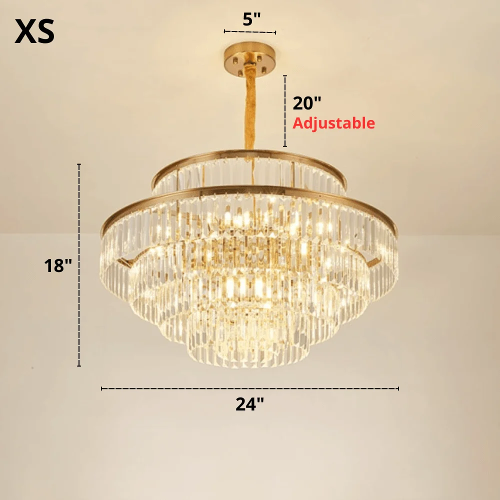 Modern Glass Crystal Chandelier -Bathlova