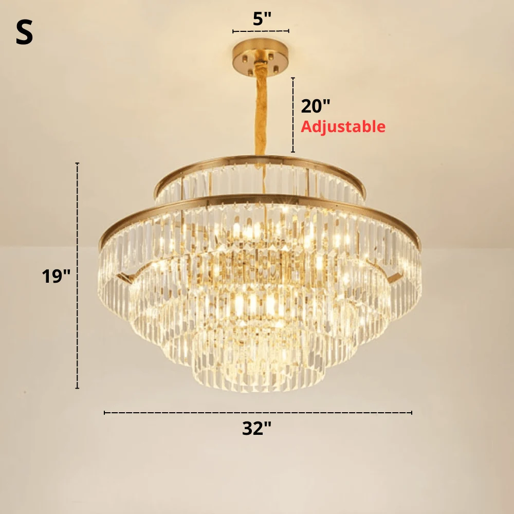 Modern Glass Crystal Chandelier -Bathlova