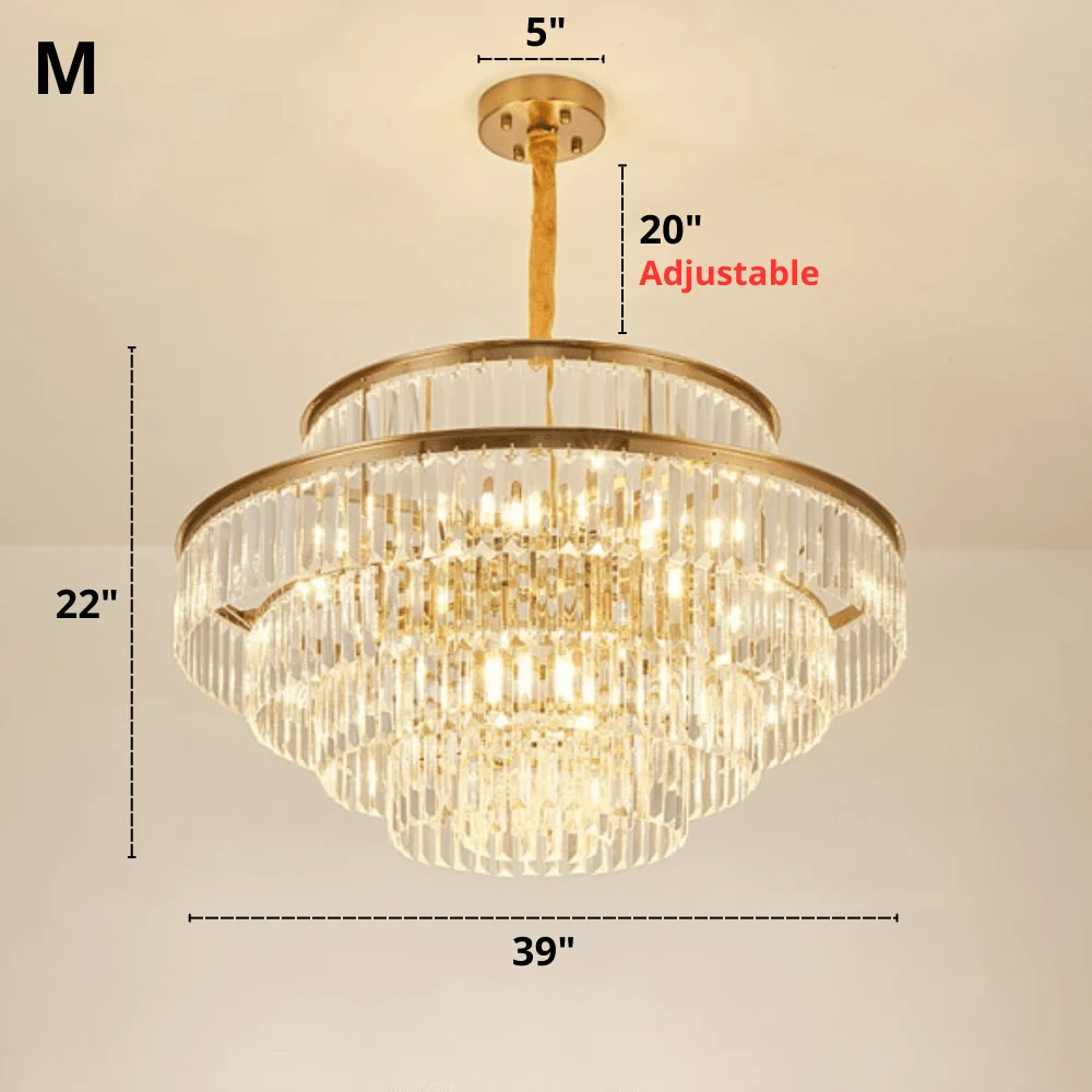 Modern Glass Crystal Chandelier -Bathlova