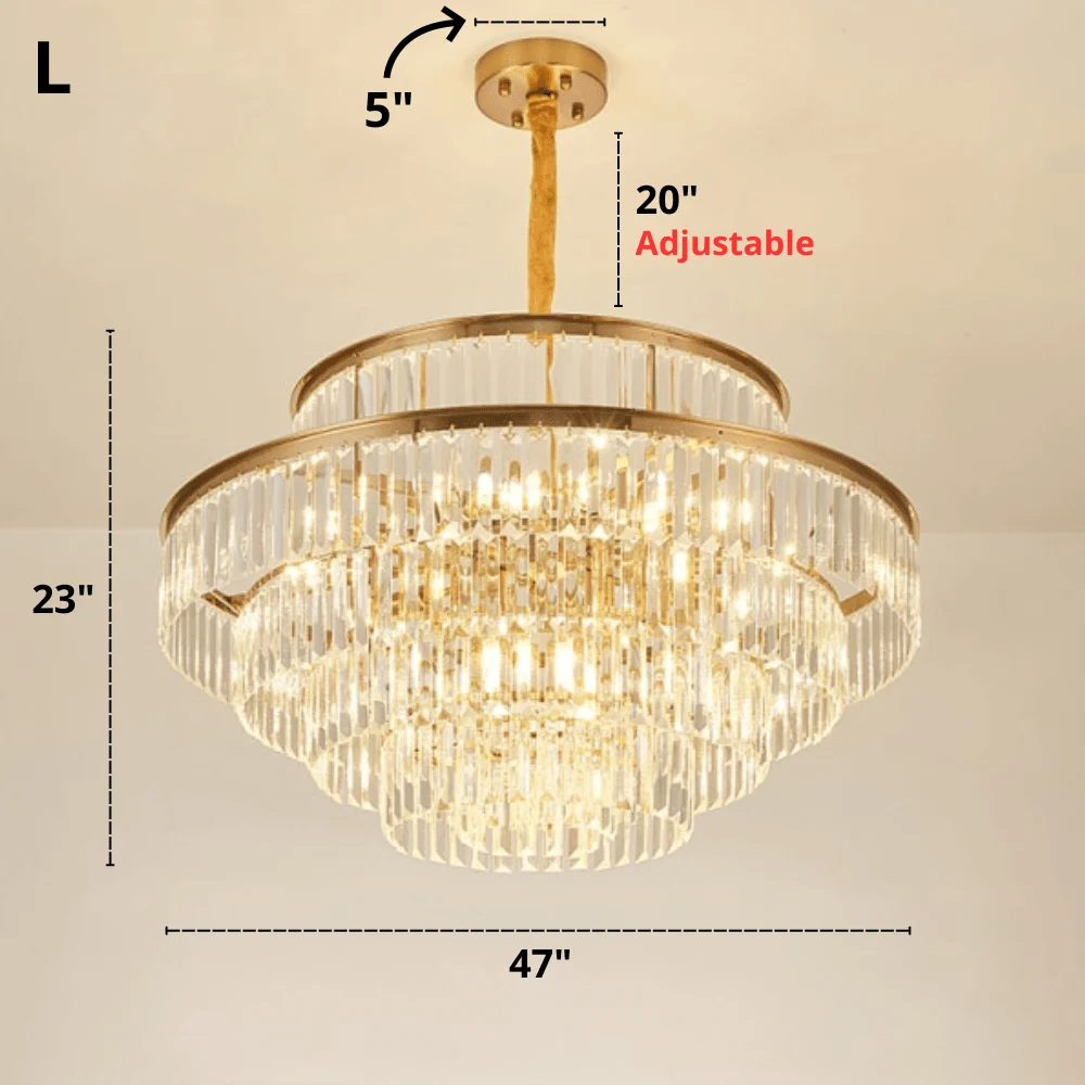 Modern Glass Crystal Chandelier -Bathlova