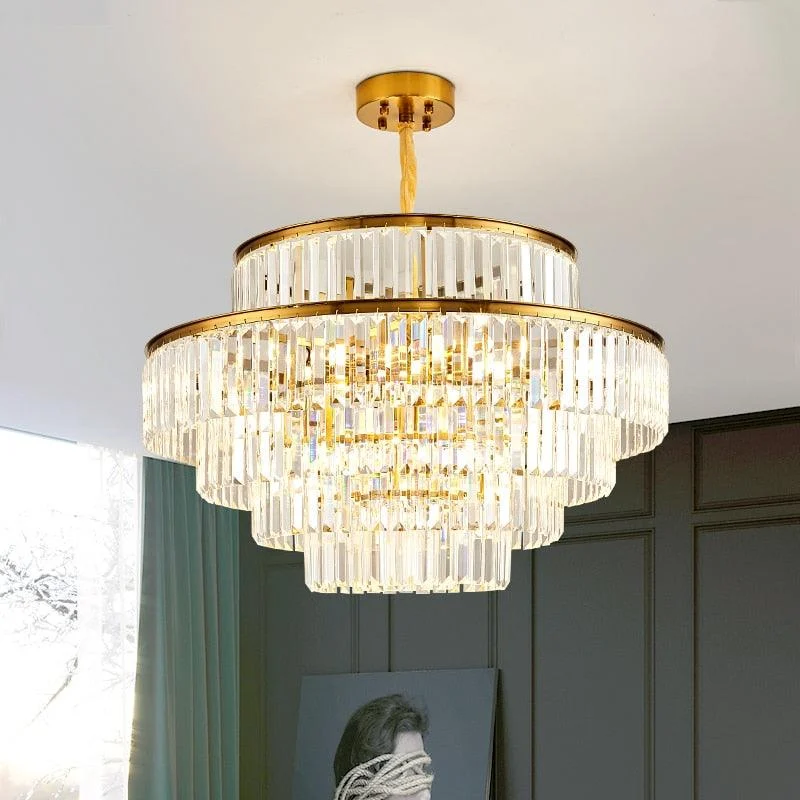 Modern Glass Crystal Chandelier -Bathlova