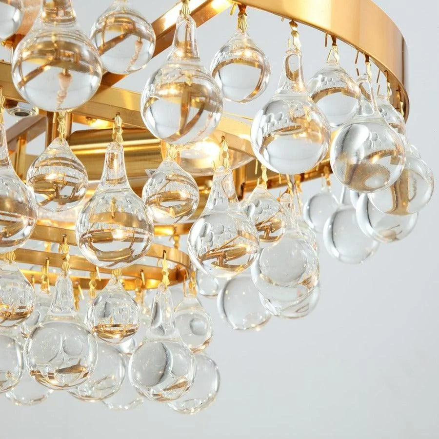 Modern Glass Crystal Droplet Chandelier -Bathlova