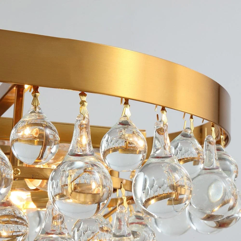 Modern Glass Crystal Droplet Chandelier -Bathlova