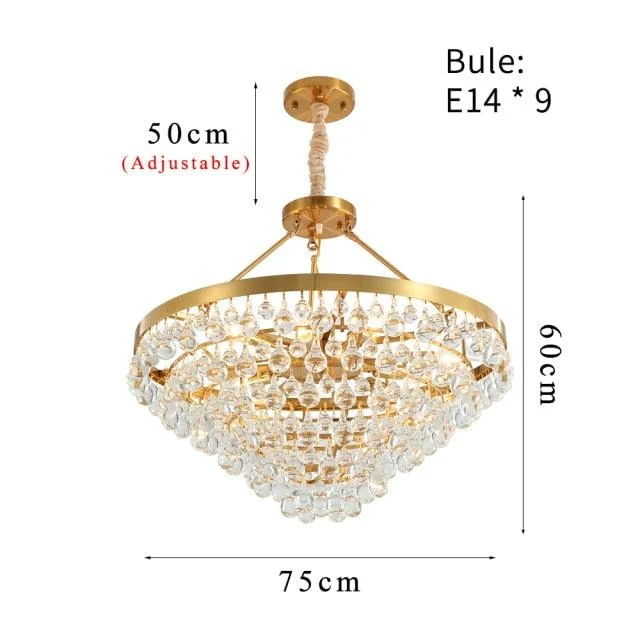 Modern Glass Crystal Droplet Chandelier -Bathlova