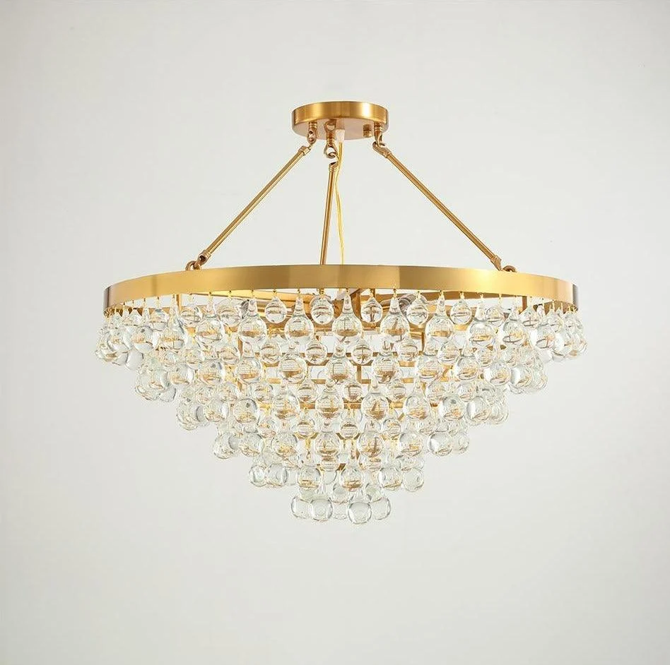 Modern Glass Crystal Droplet Chandelier -Bathlova