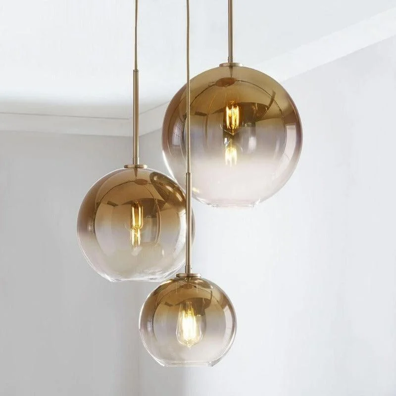 Modern Glass Globe Pendant Lights -Bathlova