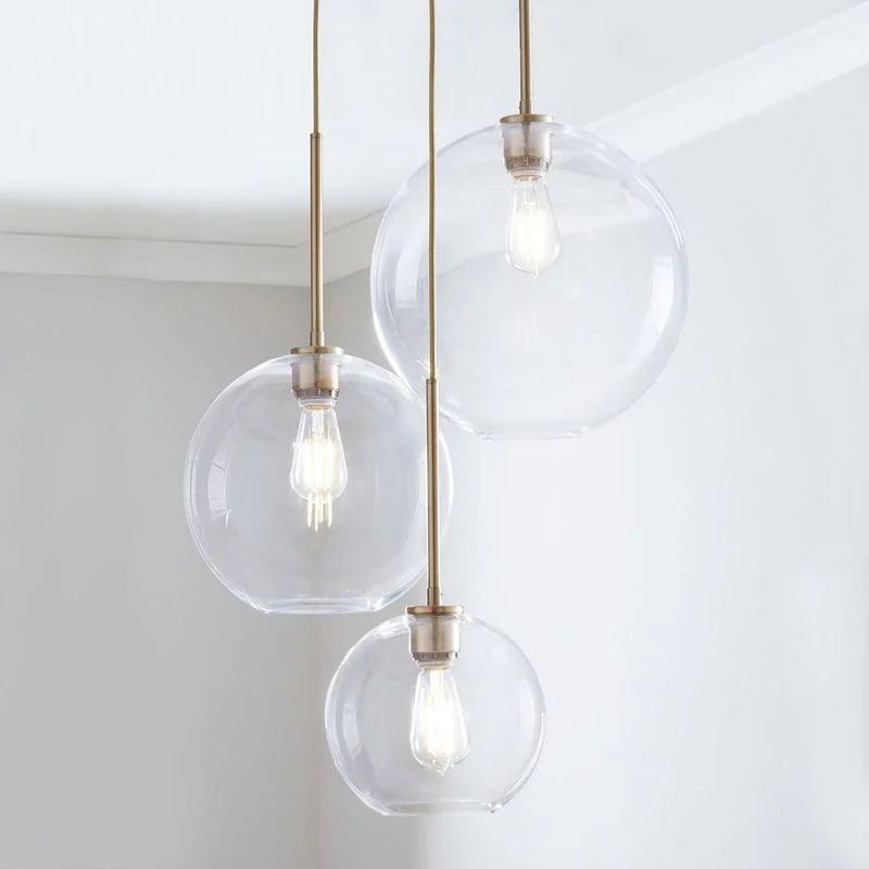 Modern Glass Globe Pendant Lights -Bathlova